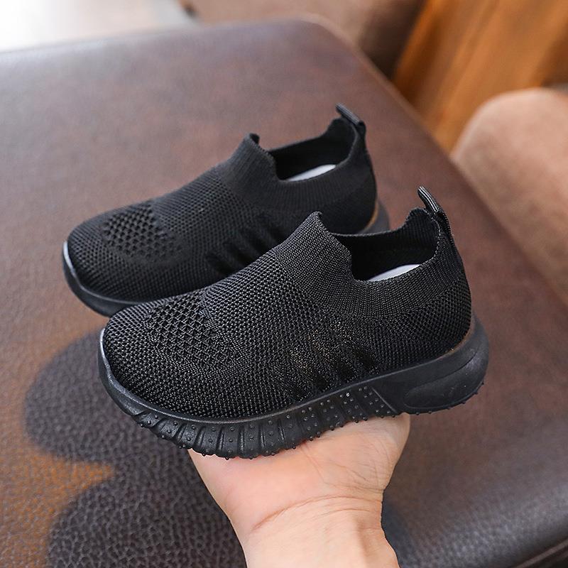 Zapatillas sin cordones bonitas para niños Malla transpirable Suela blanda Zapatos para caminar para niños pequeños