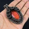 Carnelian 999 Copper Wire Wrapped Pendant, Handmade Gemstone Pendant Jewelry, Gifts For Wife Brand New Pendant