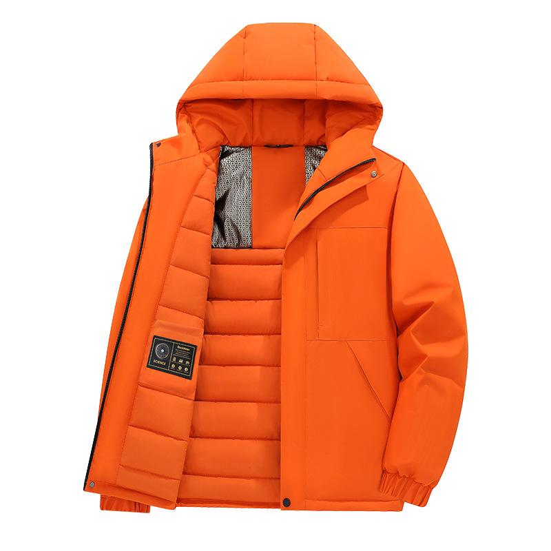 Couple Thickened Cotton-padded Jacket Graphene Hooded Thermal Cotton-padded Jacket Outdoor Casual Waterproof and Windproof Cotton-padded Jacket