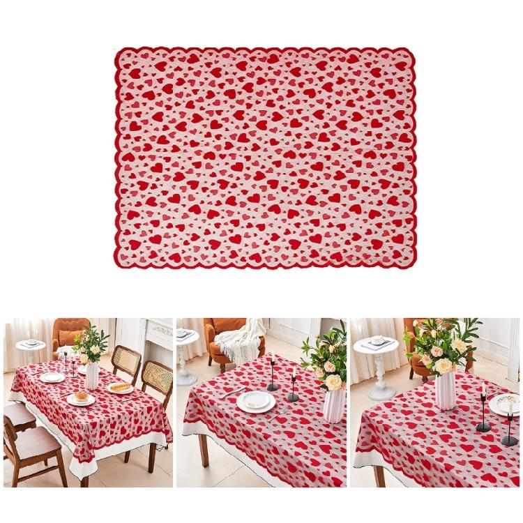 Runner da Tavola a Forma di Cuore in Pizzo per San Valentino Runner da Tavola Rosso Copertura per Anniversario Matrimonio Tappetini per Tavolo da Cucina e Sala da Pranzo