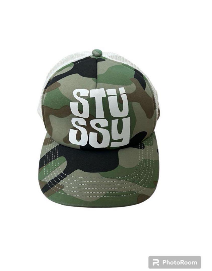 

[USED] 90s OLD STÜSSY camouflage mesh cap