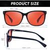 Gaming Blue Light Blocking Glasses for Men Women 99.9% Anti Blue-Light with Orange Red Lens for Computer TV