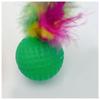 5Pcs Cat Toys Feather Rustling Cat Scratching Ball Toy Cats Supplies Random Color