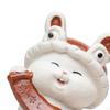 Bunny Sculpture Decor Chinese Year Desktop Home Mini Rabbit Statues Figurines for Dinning Room