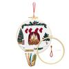 Christmas Holiday Cross for Living Room Decor, Embroidery Decoration
