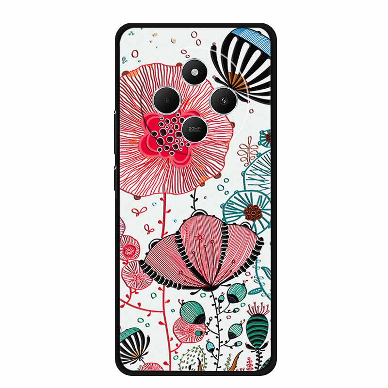 3D Emboss Case For Vivo Y300 Pro 5G Phone Case Relief Flowers Soft Silicone Coque For Vivo Y300 Pro Back Cover Case Funda Shell