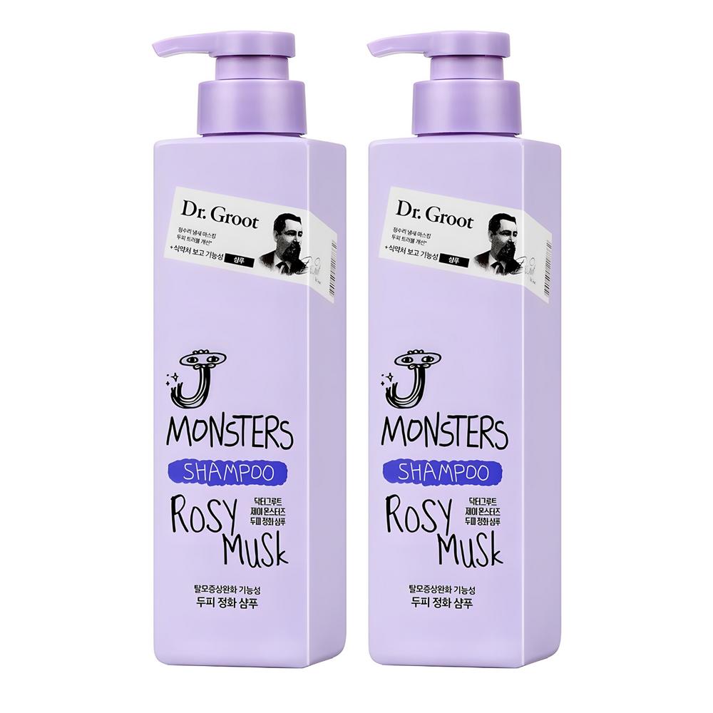 Dr. Groot Jay Monsters Scalp Purifying Functional Shampoo Rosy Musk Scent 385ml 2 Pcs