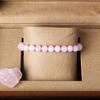 Original Pink Rose Powder Crystal Quartz Bracelets for Women Natural Stone Stretch Bracelets Homme Purify Soul Jewelry Pulsera