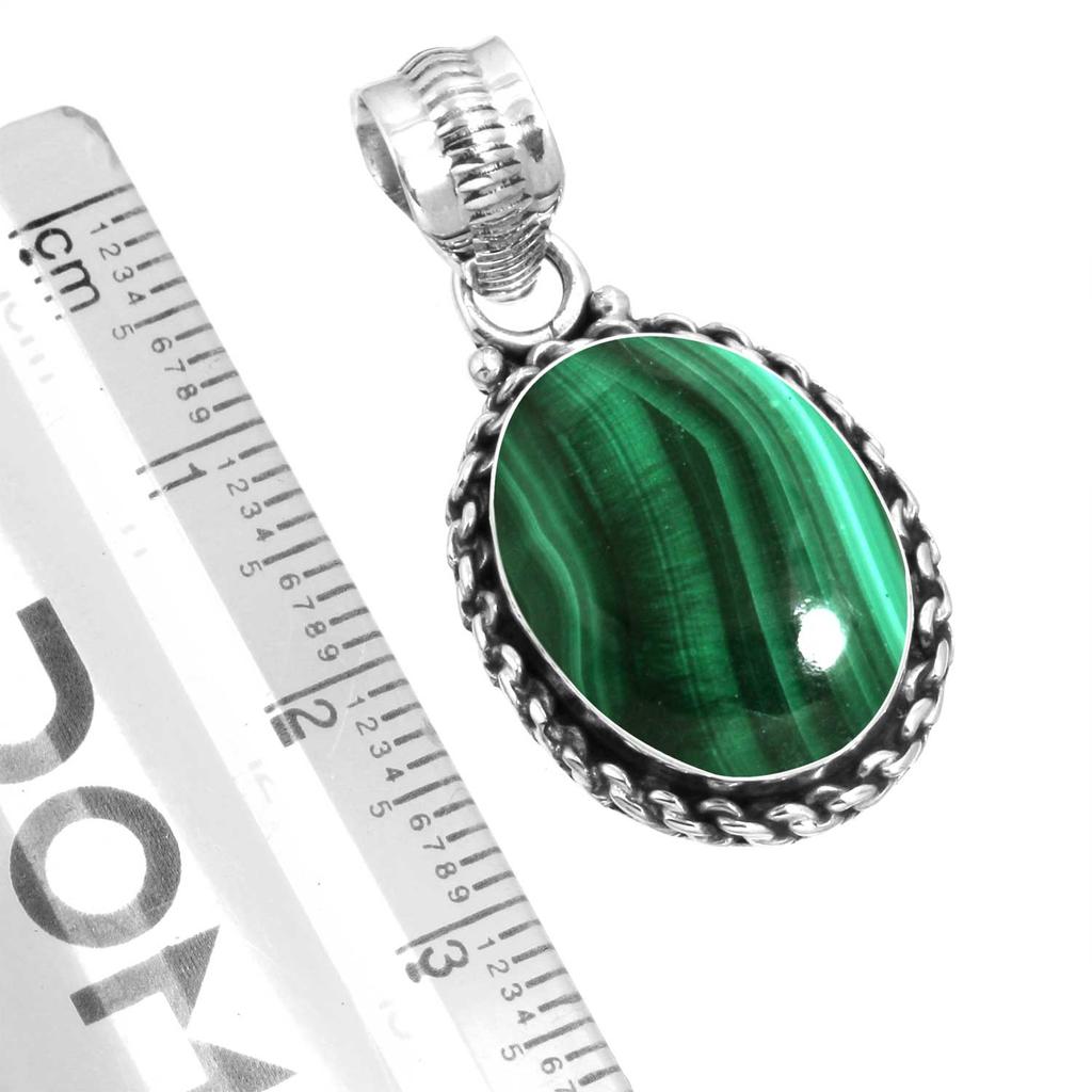 925 Sterling Silver Pendant Women Gemstone Handmade Jewelry Friendship Day Gift Malachite Moonstone Rose Quartz Red Stone Smoky Topaz Tiger Eye