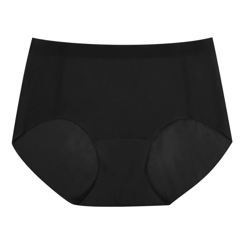 High-Quality Ice Silk Seamless Women's Panties with Antibacterial Cotton Crotch for Comfort and Peach Hips