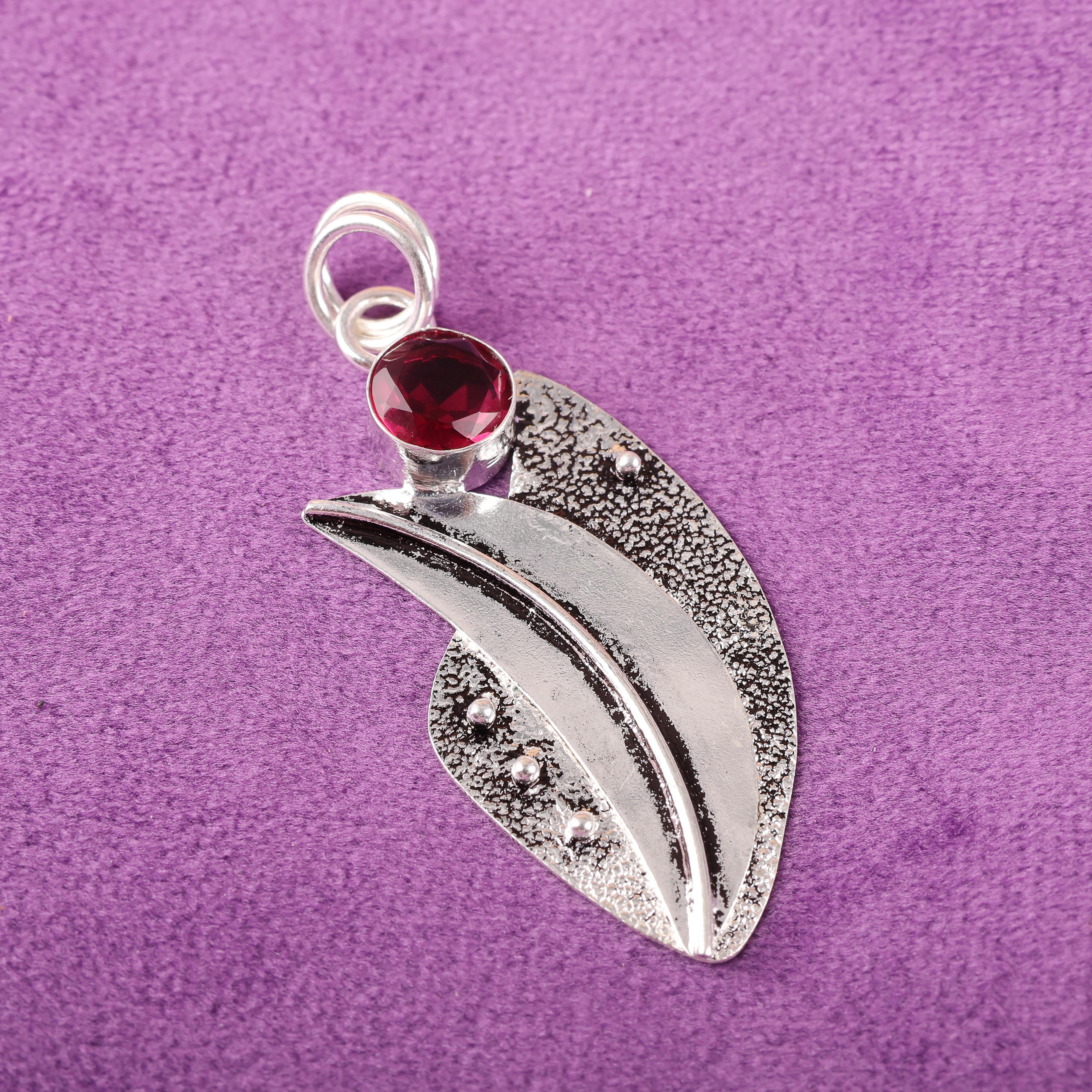 

Ювелирные изделия с розовым турмалином, кулон из цельного серебра 925 пробы с драгоценными камнями, украшения ручной работы, на День памяти 2.05 Inches розовый