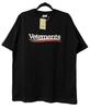 VETEMENTS MĘSKA KOSZULKA LOGO GRAFICZNY WZÓR OVERSIZED CZARNA ROZMIAR XS Koszulka Unisex