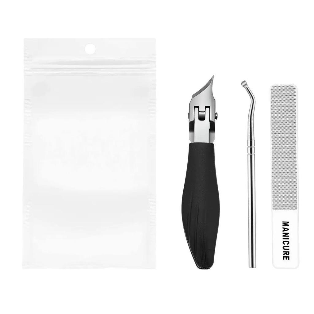 Super Sharp Stainless Steel Large-Opening Nail Clipper Set, Oblique-Edge Pedicure Tools