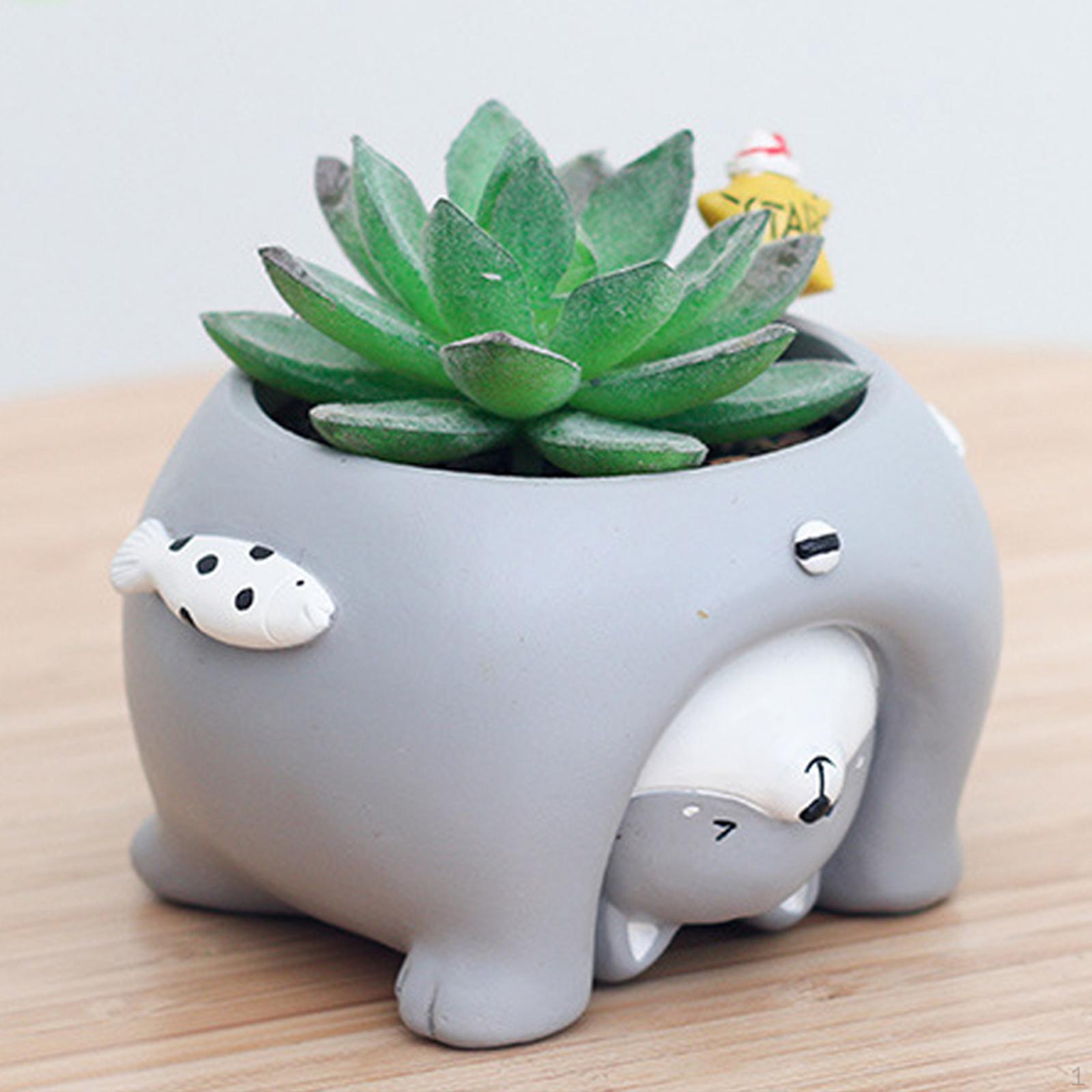 Plant Pot Cute Animal Flower Planter Flowerpot and garden Decor Bonsai Pots Birthday Gift Cat