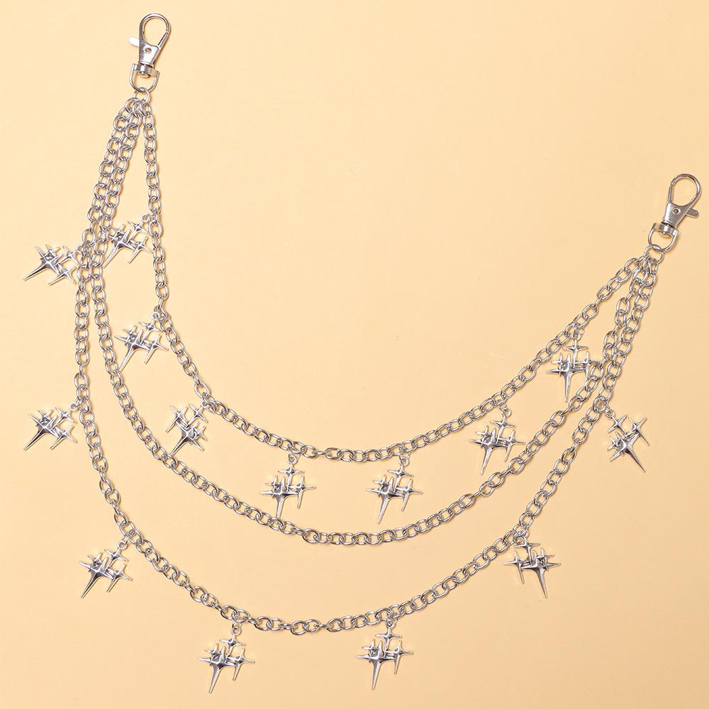 Fashion Trend Shining Star Trouser Chain Multi-layer Waist Chain Hanging Chain Personalized Versatile Trouser Chain