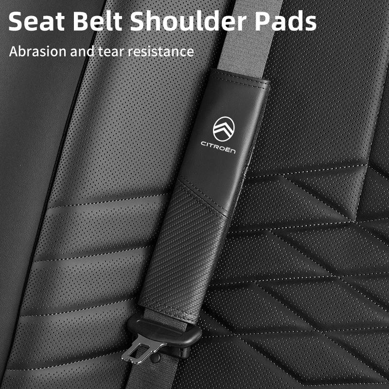 Car Seat Belt Cover Safety Belt Two-colour Splicing Shoulder Protection Pads For Citroen C4 C3 C5 C1 C-Elysee Berlingo Picasso