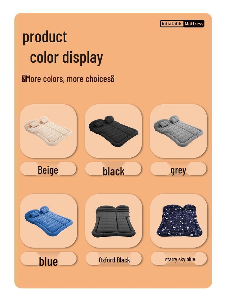 NIO EC6 Car Trunk Inflatable Mattress - Rear Vent, Double Sleeping Mat, Travel Folding Bed