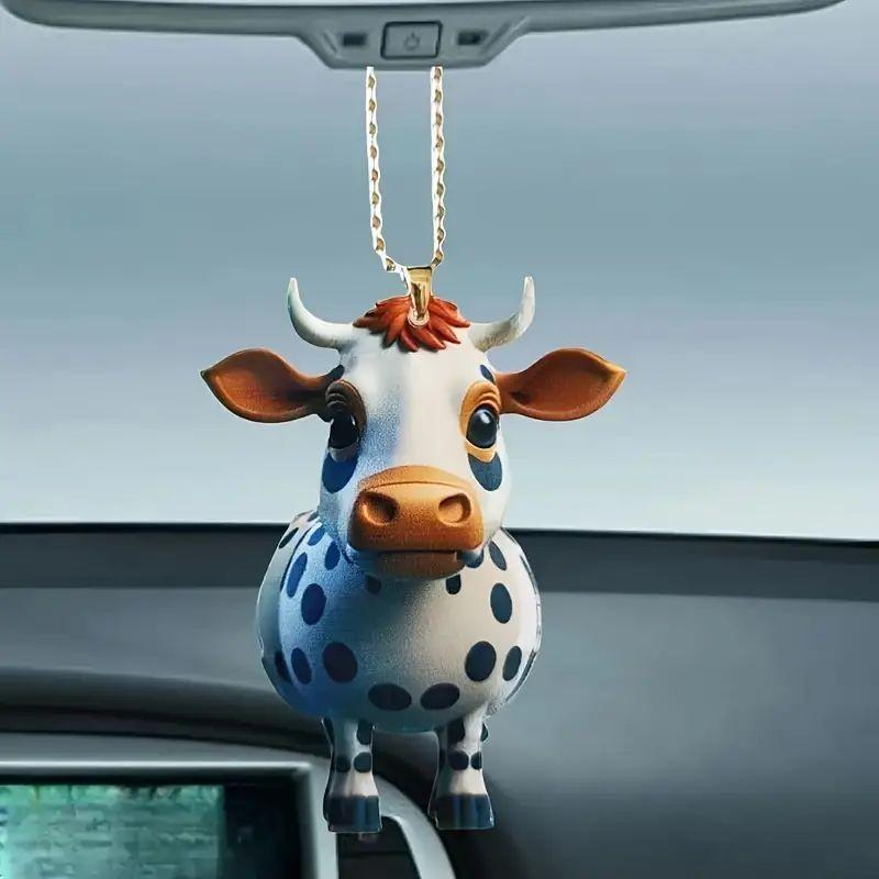 

Привлекательные акриловые 2D аксессуары для зеркала заднего вида Уникальные мультяшные предметы Елка Декор 2