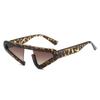 Y2K Unisex Sunglasses Trend Geometric Triangle for Women Men Transparent Frame Streetwear Shades with UV400 PC Lens