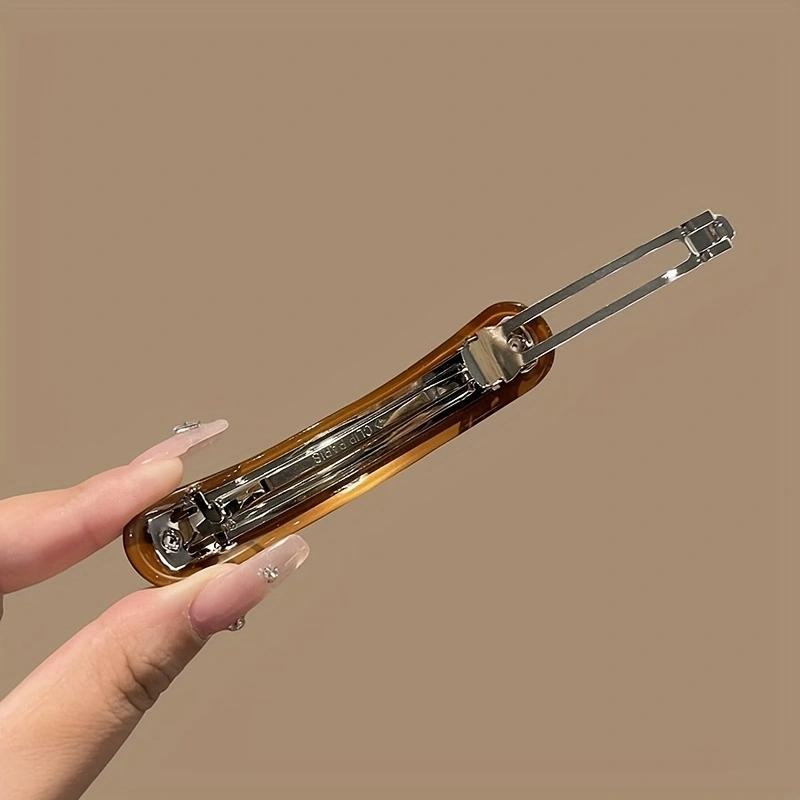 Nouvelles Pinces à Cheveux Élégantes en Acétate Simples Géométriques Couleur Unie Barrettes Épingle à Cheveux Accessoires Cheveux Femme
