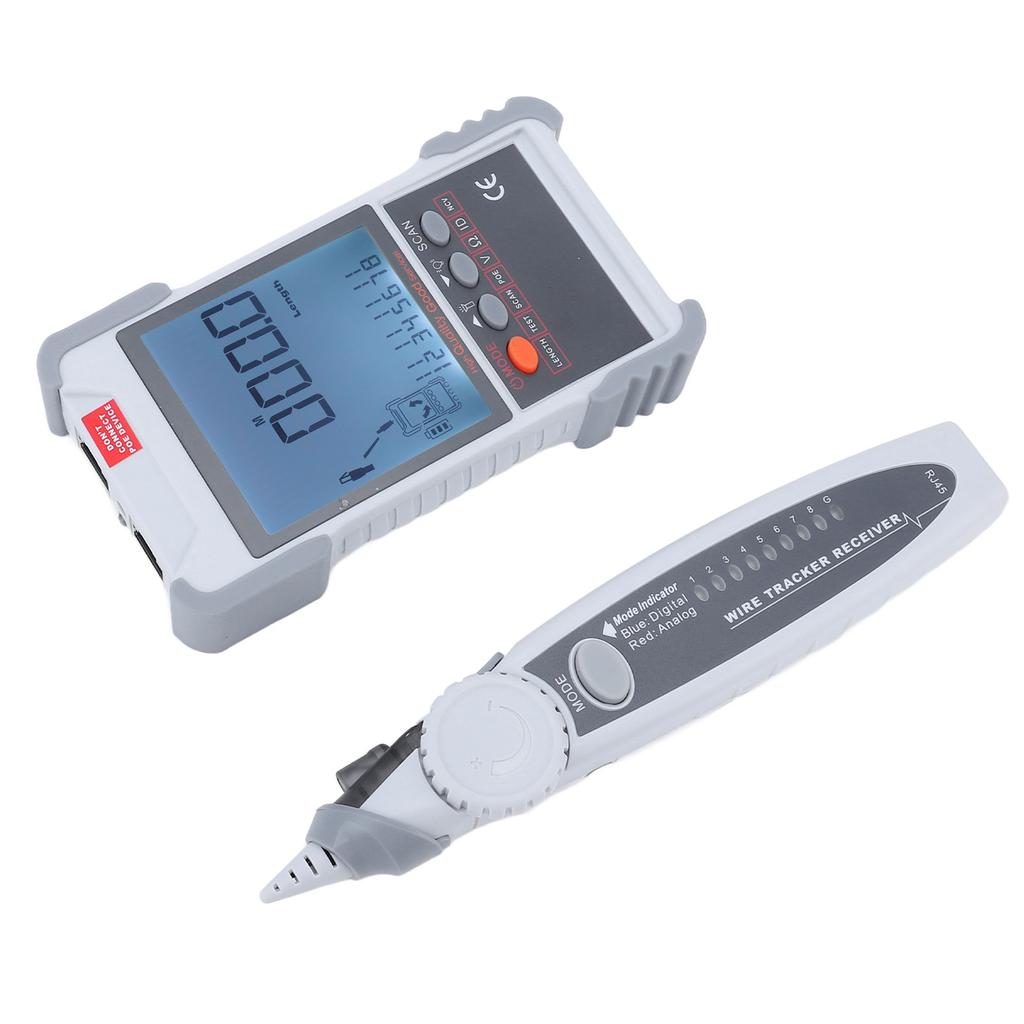 LCD Network Tester Multifunctional ABS Housing Line Finder with Multimeter for Maintenance 400m