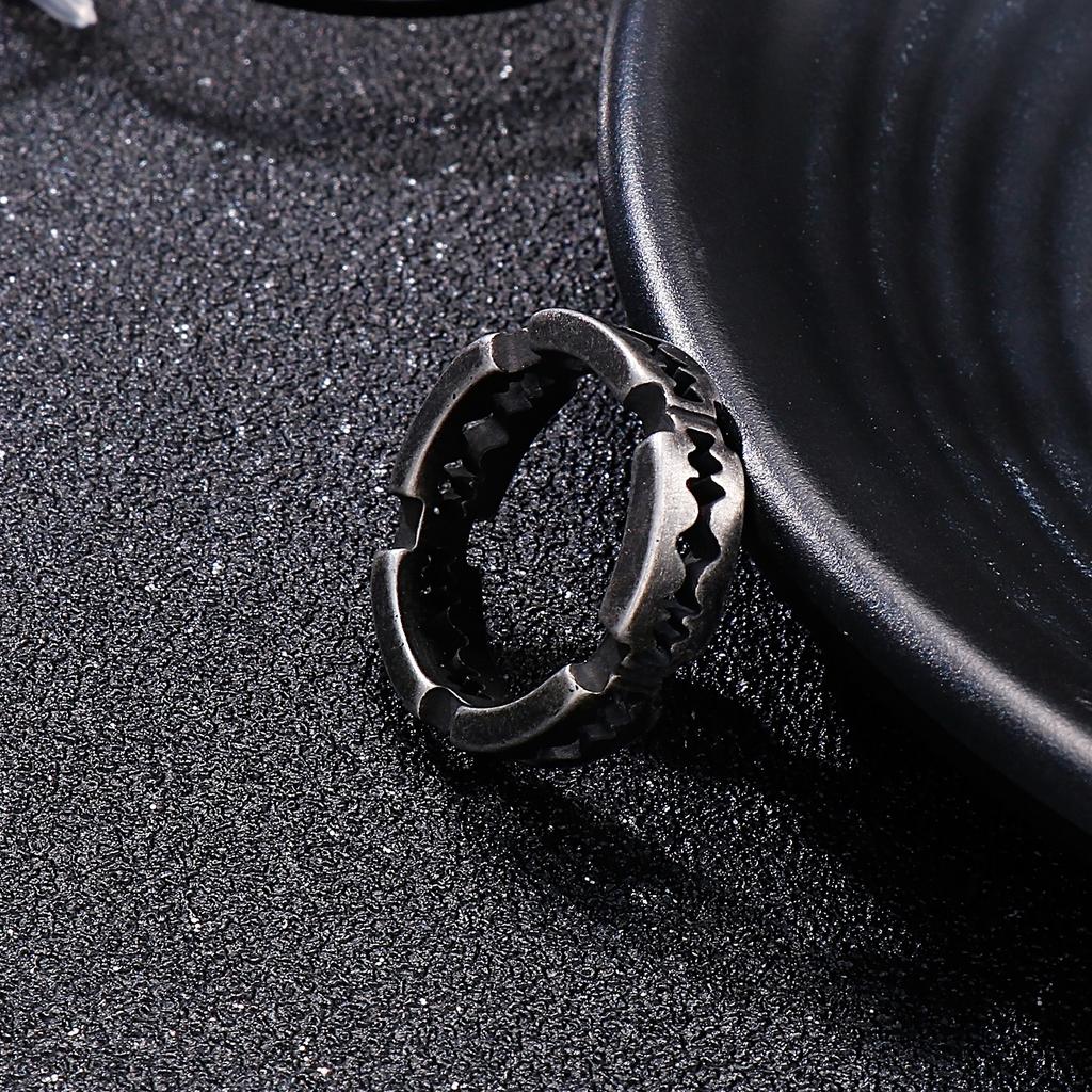 Vintage 6mm Men's Ring Stainless Steel Finger Jewelry Hip Hop Rock Culture Rings Punk Party Gift