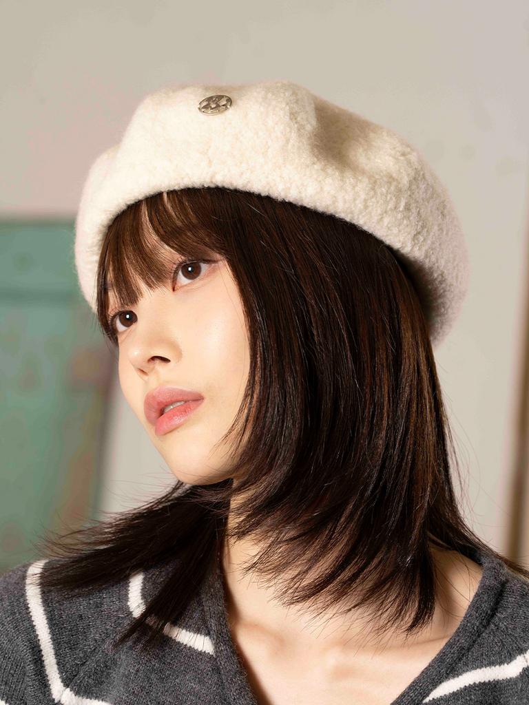 THE GREEN LAB Wool Beret [Ivory]