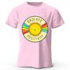 Healing Rainbow Sunshine Pure Cotton T-shirt Men Fashion Casual Plus Size Loose Short Sleeves Soft Comfortable Top
