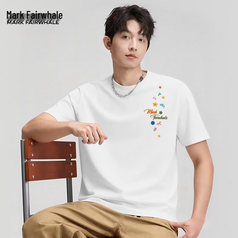 

MARK FAIRWHALE Men s Floral Print Cotton T-Shirt L