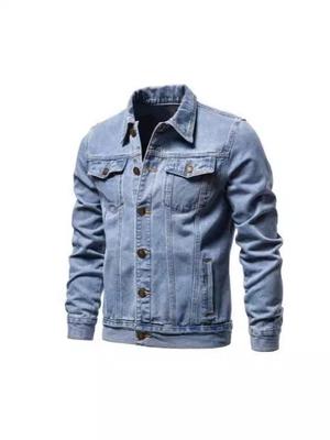 2024 Men's Slim Fit Plus Size Denim Jacket - Autumn/Winter Fashionable Casual Cardigan Outerwear