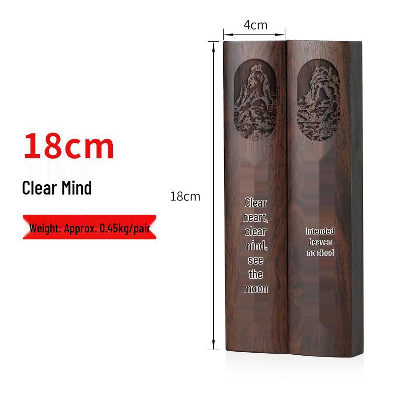 Ebony Redwood Carved Paperweight Set for Calligraphy Books