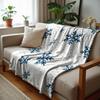 Classic Black White Cow Spots Soft Flannel Blanket Breathable Warm Throw for Office Car Sofa Kids Room Birthday Xmas Gift