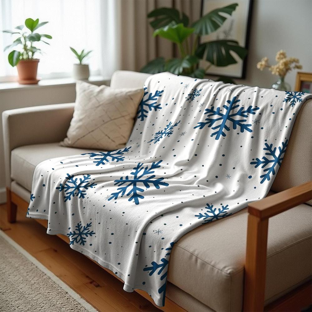 Classic Black White Cow Spots Soft Flannel Blanket Breathable Warm Throw for Office Car Sofa Kids Room Birthday Xmas Gift