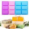 Nuevos Moldes Rectangulares de Silicona de 6 Cavidades para Hacer Jabón DIY Chocolate Mousse Pastel Repostería Helado Moldes Herramientas Regalos de Cumpleaños 2023