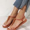 Foreign trade summer new Roman sandals women wear bohemian sandals seaside flat toe cool slippers