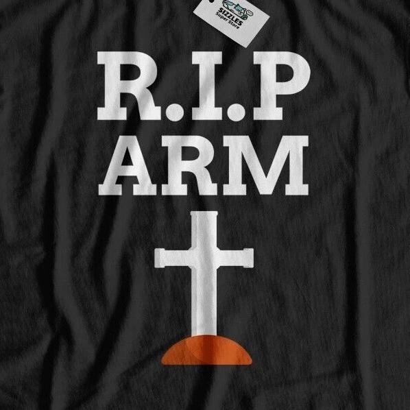 RIP Arm Amputee T-Shirt Funny Broken Arm Gifts In Cast Injury Surgery Operation 2XL