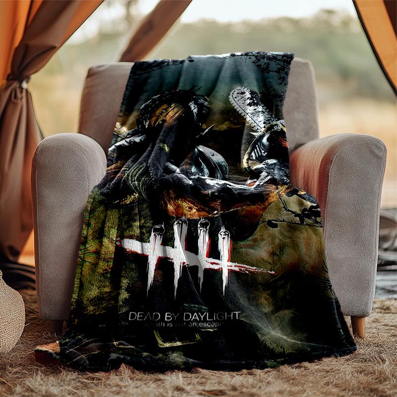 Dead Daylight Flannel Blanket Soft Warm All-Season Throw, Design for Camping, Car Travel, Hiking Sofa, Bed, Office Perfect Gift for Parties