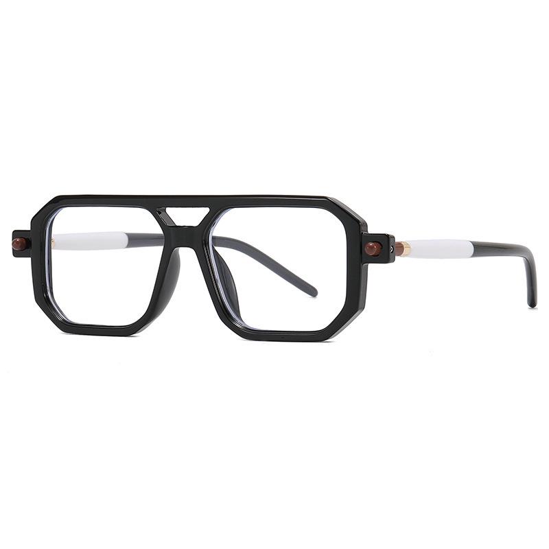 Trendy European & American Thick Frame Double Beam Square Sunglasses for Men & Women
