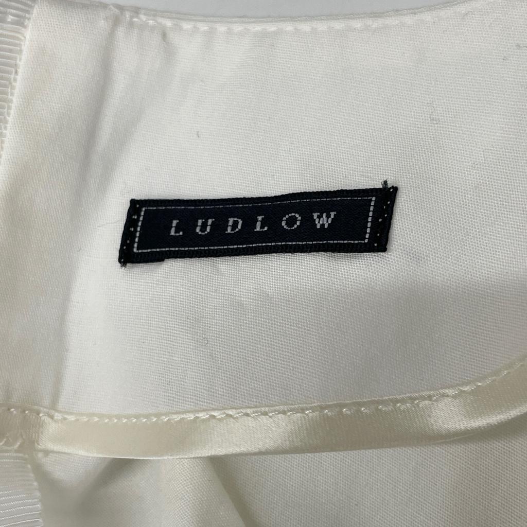 LUDLOW 21-LD21S007TP-002-005 White Balloon Sleeve Shirt Blouse Tops FREE whiteUsed