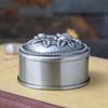 Vintage Flower Metal Jewelry Box Dustproof Ring Trinket Storage  Christmas Gift