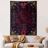 Bohemian Red and Gold Geometric Tapestry Patterned Tapestry Home Decor, Suitable for Bedroom and Living Room, Gift