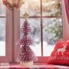 Holiday Ornament Sturdy Christmas Decoration Festive Mini Christmas Tree Decoration for Desktop Tabletop