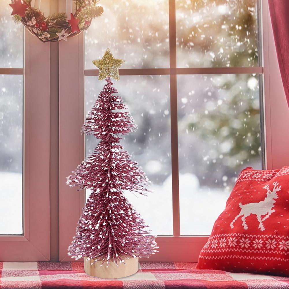 Holiday Ornament Sturdy Christmas Decoration Festive Mini Christmas Tree Decoration for Desktop Tabletop