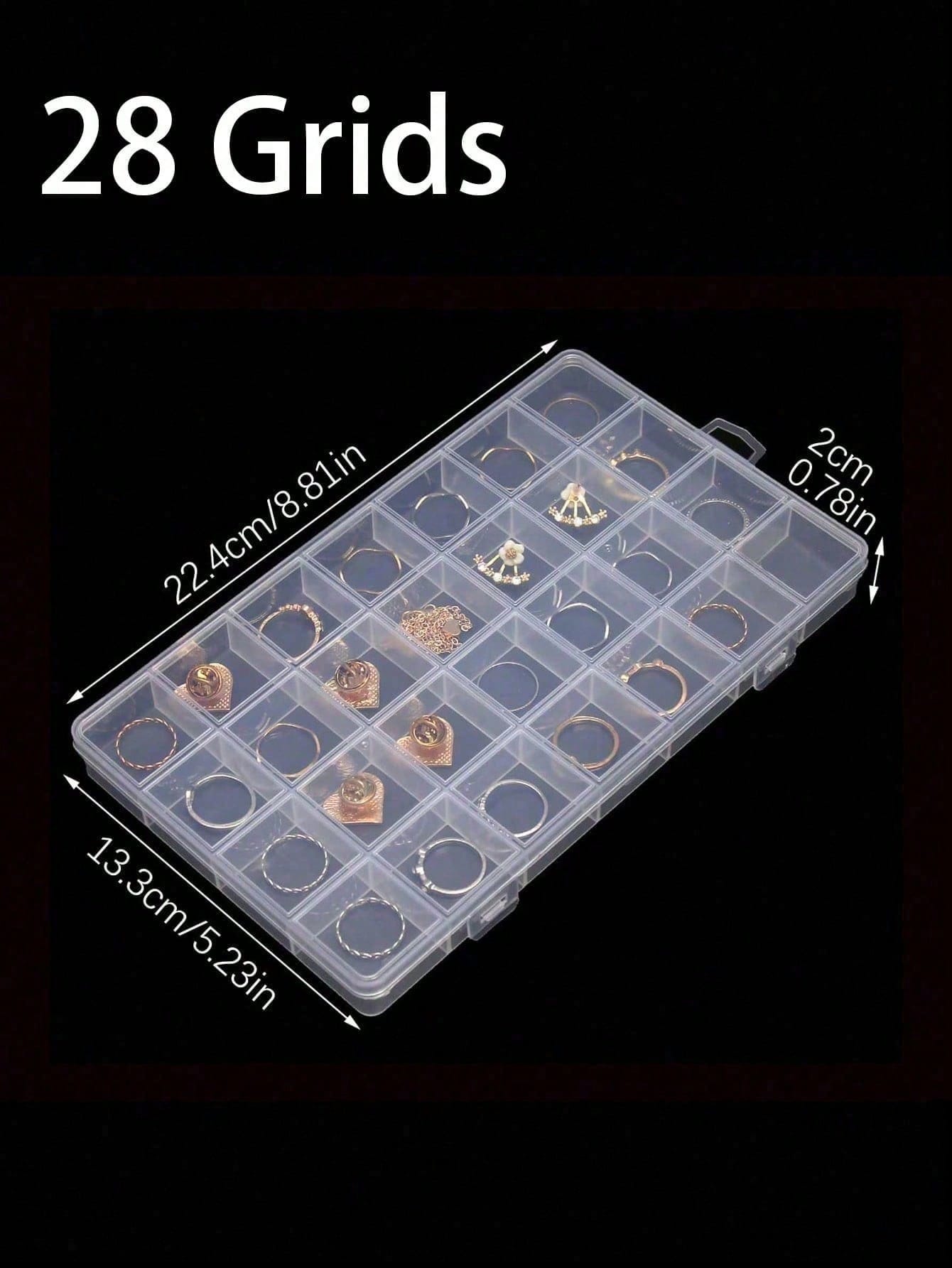 

Multipurpose Clear Storage Boxes Suitable For Storing Earrings, Rings, Jewelry, Nail Art Supplies, Nail Tools, Nail Accessories разноцветный