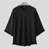 INCERUN Oversized Men's Batwing Sleeve T-Shirts Casual Loose Texture Tops