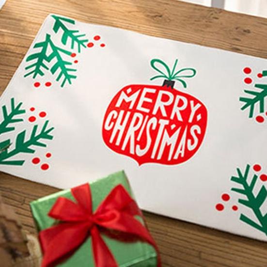 Tellerkissen, zarte, langlebige, umweltfreundliche Geschirrmatte, Frohe Weihnachten, hitzebeständiges Tischset, Tischset für die Weihnachts-Restaurantparty