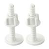 Bathroom Toilet Lid Screw White 2PCS Easy To Install Excellent Toughness 60*30mm Anti Aging High Quality Material