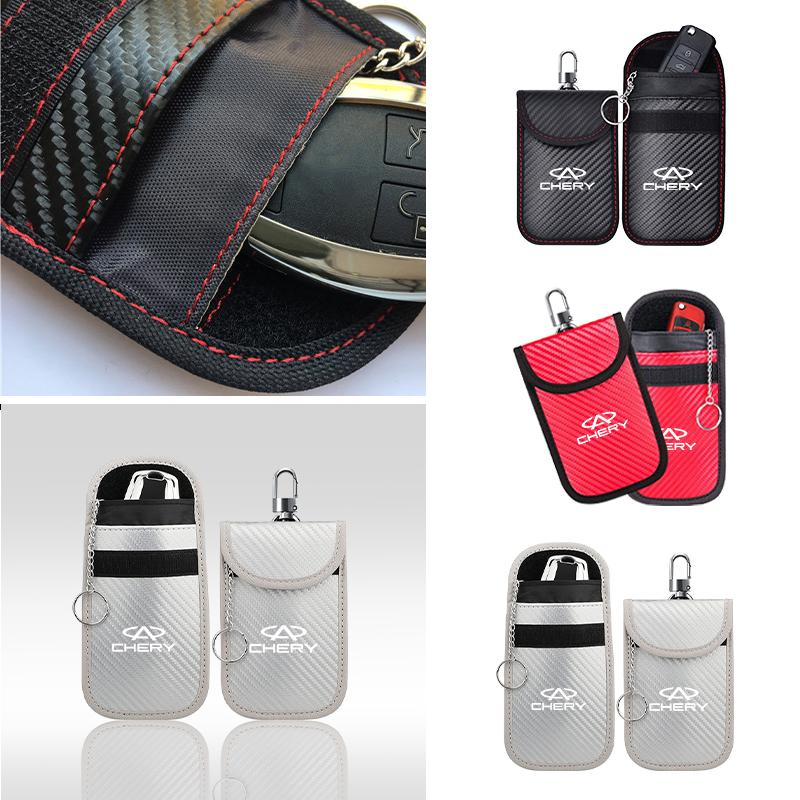 Car Key Signal Shielding Bag Anti-theft RFID Keychain Case For Chery Tiggo 5 2 3 7 8 PRO 5X 3X QQ Fulwin Face Arrizo A1 A3 A5 T1 NN2