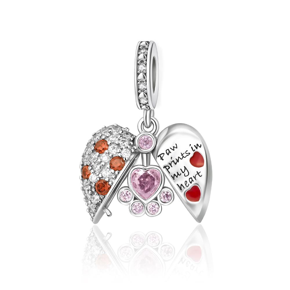 Elegant Copper Openable Engravable Love Locket Charm Fit Original Bracelet & Necklace Jewelry Diy Heart Charm