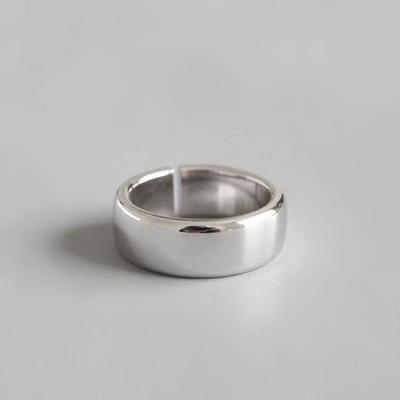 Classic 5mm 9mm Polished Glossy Plain Zinc Alloy Color Band Ring For Men Women Adjustable Open Ring Zircon Accessories Lovers Gift